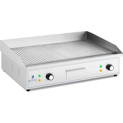 Piastra elettrica scanalata plancha 700 x 400 mm 4.400 watt 140004053