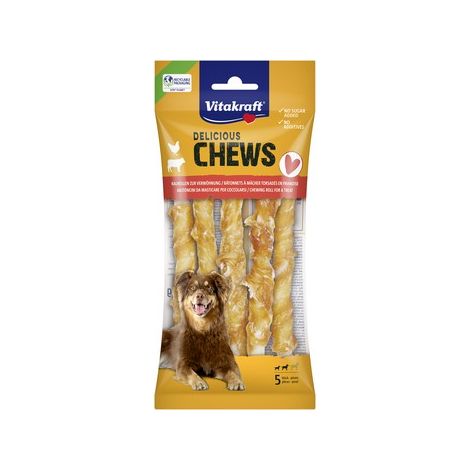 VITAKRAFT CHEWS Deli Rolls Chicken M 5 Stück 90g
