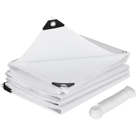 1 Bâche 2x3m, Imperméable 280g/m², Œillets Aluminium, Corde 16m, Protection Jardin Voiture