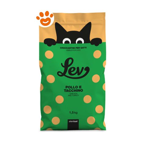 Lev Cat Adult Sterilised Pollo e Tacchino - Sacco 1,5 Kg -