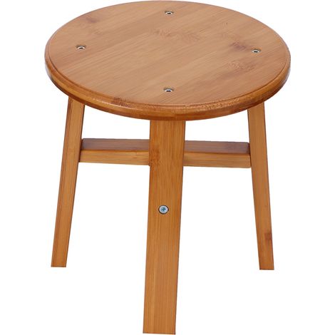 Tabouret Bambou Polyvalent Petit Banc Bas Enfant pour Salon Maison Fournitures Rond (1/5)