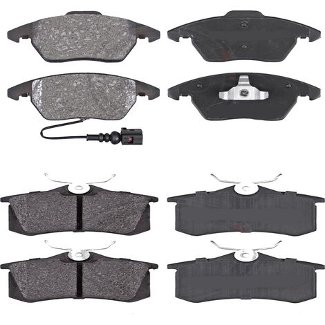 KIT PASTIGLIE FRENO ANTERIORI E POSTERIORI compatibile con AUDI A3 (8P1,8P7,8PA) / PASTIGLIE FRENANTI AUTO OEM FDB1398FDB1641,FDB1788 / SOSTITUZIONE DIRETTA / BASSA POLVERE / SILENZIOSO