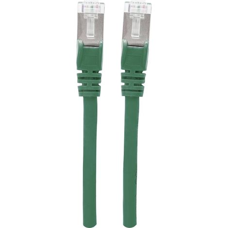 Intellinet 740654 RJ45 Câble réseau, câble patch CAT 6a S/FTP 0.50 m vert feuille de blindage, blind (1/3)