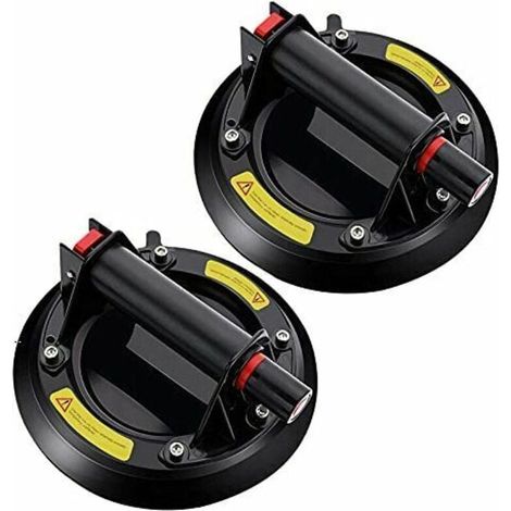 Lot de 2 Ventouse Vitre Professionnelle,Vide Ventouse en verre pour Transport et Déménagement de Vitre, Carrelage, Verre, Baie vitrée,Carreaux,Plaques & Sols, Manutention de meubles, etc (1/5)