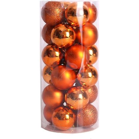 Décorations de Noël : 24 boules de Noël brillantes et polies de 3 cm