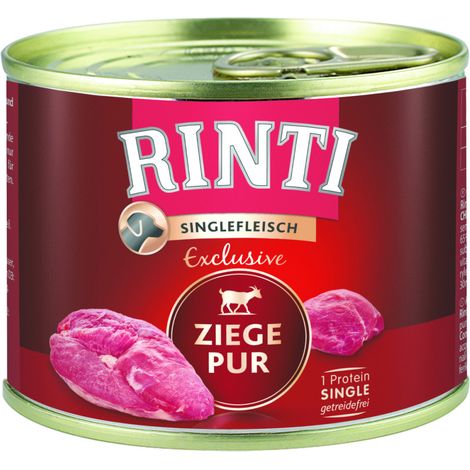 Rinti Singlefleisch Exclusive Hundenassfutter Adult getreidefrei 185 g Ziege