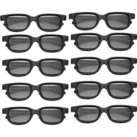 Lot de 10 lunettes 3D passives polarisées pour téléviseurs 3D, cinémas 3D, jeux vidéo 3D et cadres TV. (1/5)