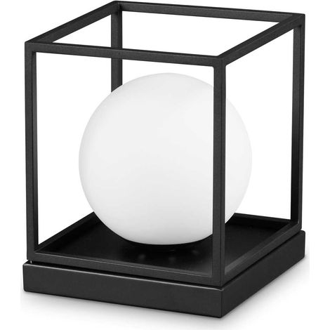 Ideal Lux LINGOTTO Globe Tischlampe Schwarz Groß