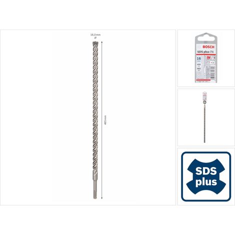Broca SDS-Plus plus-7X 16x400x465mm Bosch