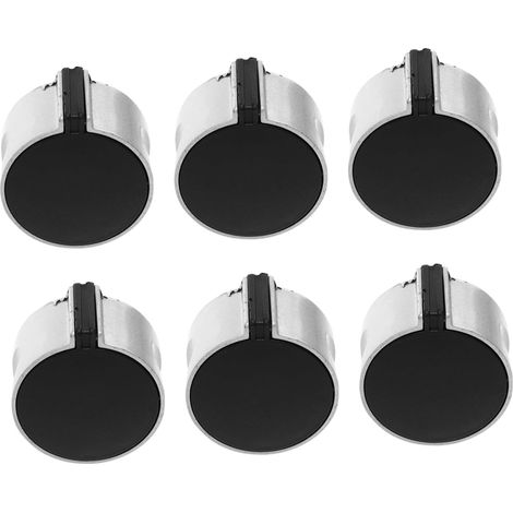 Lot De 6 Boutons De Rechange En Acier Inoxydable Pour Cuisinière À (1/5)