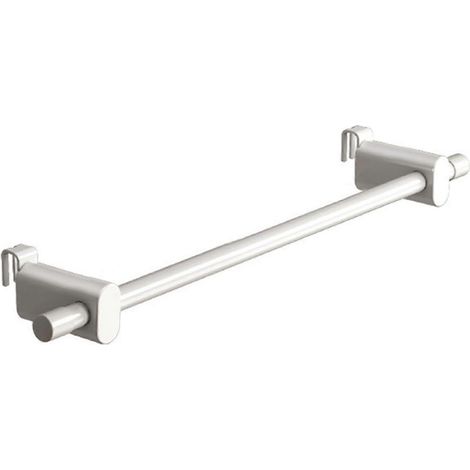 Étendoir à linge pour radiateur, double poteau en acier au carbone de 0,3 à 2 mètres, sans perçage, porte-serviettes antirouille avec revêtement blanc A (1/5)