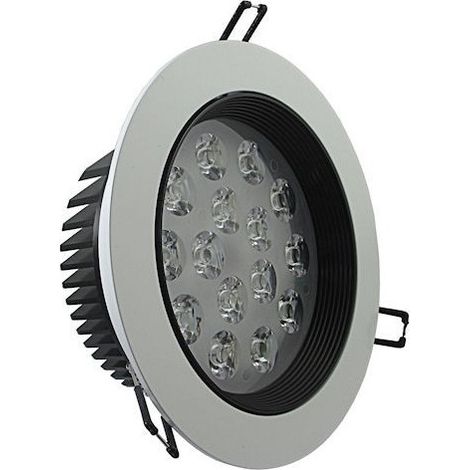 TrAdE Shop Traesio - Faretto Led Incasso A Molla Con Alette 3 5 7 9 12 15 18 W Cornice Telaio Bianco - -Bianco Freddo-15 Watt