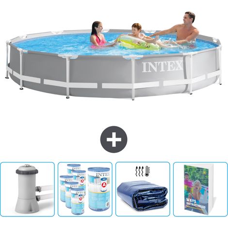 Intex Piscina Prism Frame Rotonda - 366x76 cm - 7-pezzi  SCB102 (1/4)