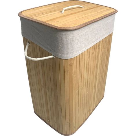 Cesta de ropa de bambú (1/5)