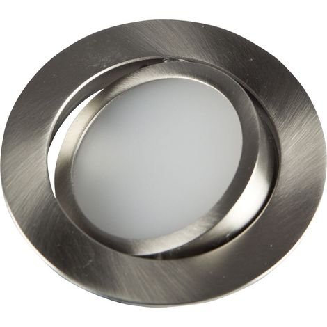 Encastré intérieur LED'UP AGENCEMENT rond orientable inox brossé 4000K 3,5W 185lm IP20 - EUROPOLE - 461721 (1/3)