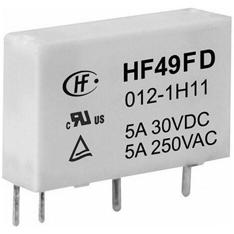 Hongfa HF49FD/012-1H12F Relais pour circuits imprimés 12 V/DC 5 A 1 NO (T) 1 pc(s) S74328 (1/4)