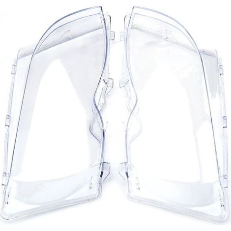 Lot de 2 verres transparents pour phares de voiture E46 2002-2005 – Remplacement direct lentilles fanées – Matériau PC clair - 63126924044
