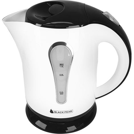 Bouilloire - Capacité 1L - Filtre anti-calcaire - Noir-Blanc - Blackpear BSF1020 (1/3)