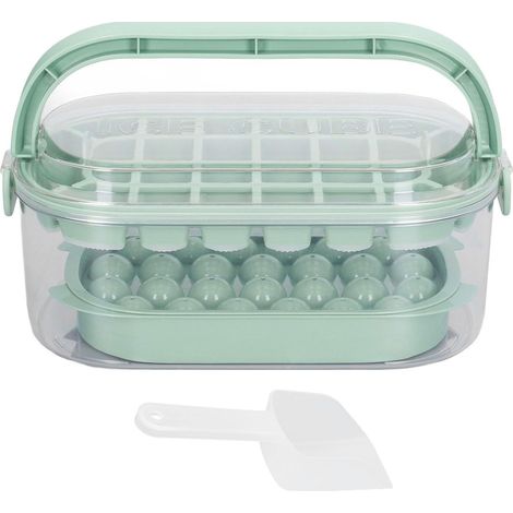 2 Plateaux Bacs à Glaçons Ronds et Carrés Moules pour Congélateur 54 (1/5)