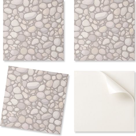 Azulejos decorativos de vinilo con gr谩ficos para cocina o ba帽o, dise帽o de piedra natural, 20x20x20 cm.