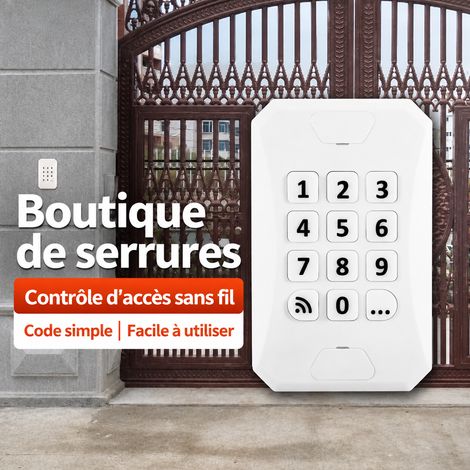 Clavier à code sans fil et télécommande pour porte de garage et volet roulant, serrure électronique en PU, modèles KR100 KR200 KR102 KR202, 200 g – Livraison gratuite (1/5)
