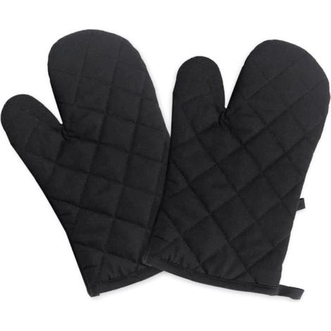 Gants de Four - Phaleur - Antidérapants - Résistants à la Chaleur - Coton Polyester - 28x14cm (1/4)