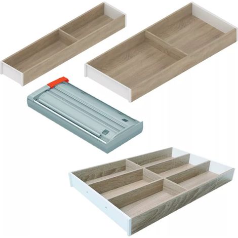 SET AMBIALINE BLC/CHENE BORDOLINO POUR TIROIRS MERIVO ET LEGRA