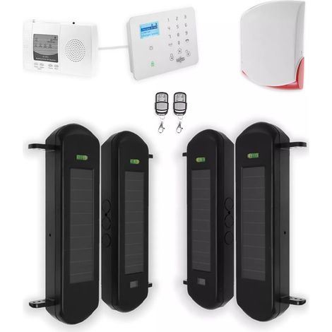 Kit "protection agricole" - 2 jeux de barrières 1B portée 900m + alerte GSM appel/SMS + sirène 120 dB (gamme DA600+/KP) (1/5)