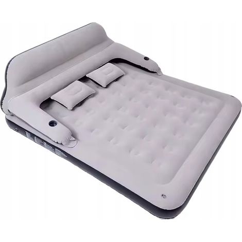 Matelas gonflable Queen 202x152x70 cm avec dossier – Support jusqu'à 250 kg – Surface floquée pour confort – Compact et portable