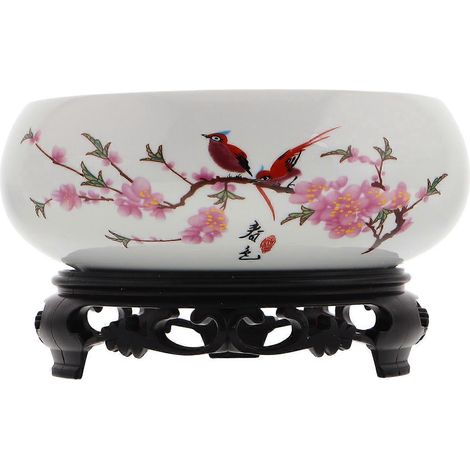 Vase en porcelaine, vase hydroponique en céramique, décoration pour plantes d'intérieur, pot de fleurs, lotus en pot, décoration chinoise pour la maison (1/5)