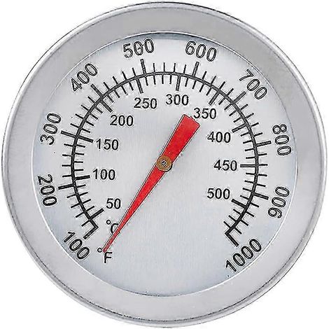 Thermomètre de four en acier inoxydable pour barbecue, pizza et fours à bois, avec une température maximale de 500 °C/1000 °F et un affichage analogique. (1/4)