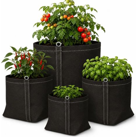 Stofftopf 75 Liter 50 x 50 x 30 cm Pflanzsack Pflanzbeutel Stofftopf