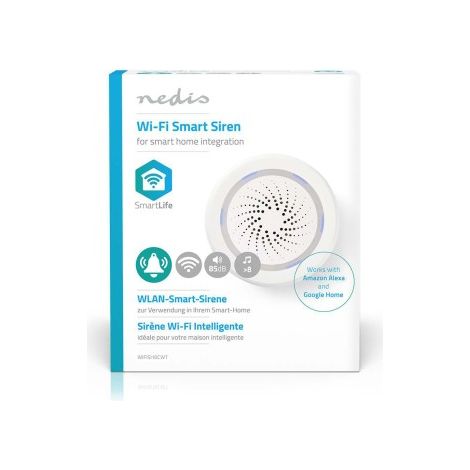 SIRÈNE WI-FI INTELLIGENTE  ALARME OU SONNERIE  85 DB NEDIS WIFISI10CWT (1/5)