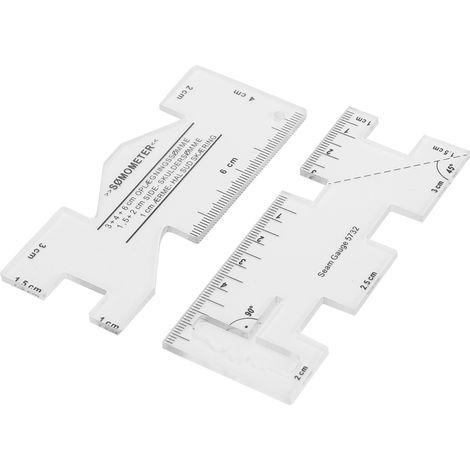 Lot de 2 gabarits pour machine à coudre domestique, règles de travail, gabarits pour mesurer et tracer des points de couture. (1/5)