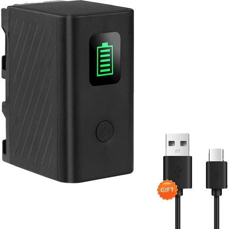 Kameraakku, 6000mAh Kapazität, Type-C Schnellladung, 1 Stück Batterie (1/2)