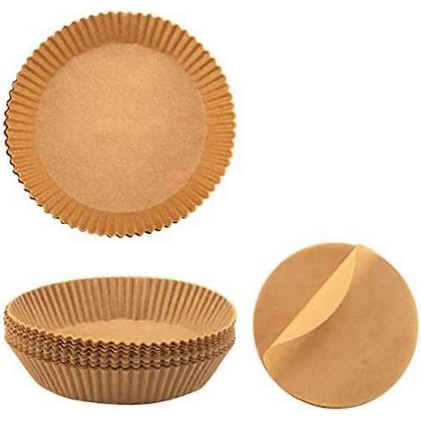 200 Stück Einwegeinlagen für Heißluftfritteusen, 15,2 cm rundes, unperforiertes Pergamentpapier und 16,5 cm rundes Backpapier (1/5)