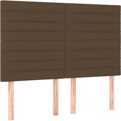 Maison Exclusive - Testiera Marrone Scuro 144x5x118/128 cm Tessuto