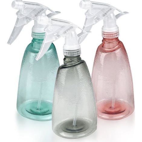 Vaporisateur vide 500 ml - Lot de 3 - PET transparent - Buse réglable anti-fuite (1/5)