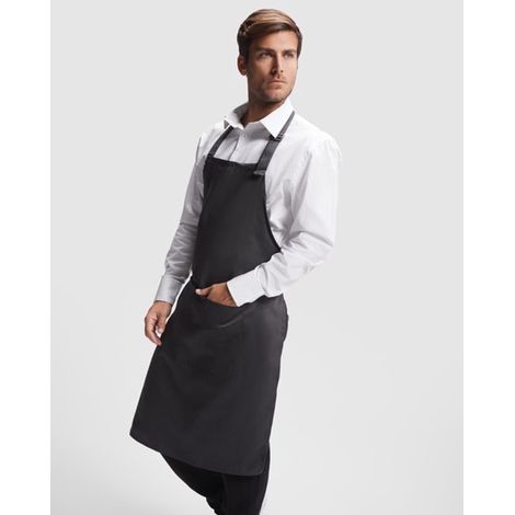 Delantal de cocina,Delantal profesional para barbacoa,Calidad profesional para hostelería,Hebilla ajustable,Fácilmente ajustable,7075 cm,Negro (1/4)