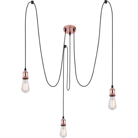 Globo - suspension - Oliver - cuivre - corde - Ø 12cm - E27 - (1/5)