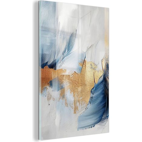 TABLEAU EN PLEXIGLAS Or - Bleu - Aquarelle - Art - Moderne Tableau Moderne 60x90 (1/5)