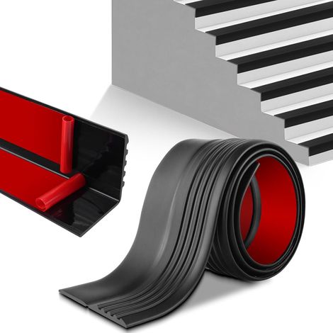 Noir Nez d'escalier antidérapant, autocollant en vinyle 3M, tapis de protection en PVC souple antidérapant pour une utilisation en intérieur et en extérieur, imperméable et résistant à l'usure (1/5)