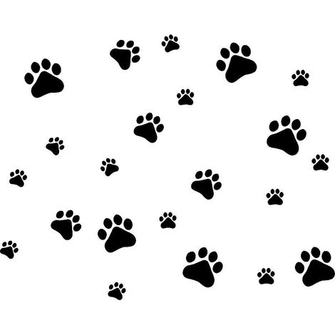 Sticker mural amovible en vinyle avec empreintes de pattes de chien, décoration pour chambre d'enfant, décoration murale à faire soi-même (1/5)