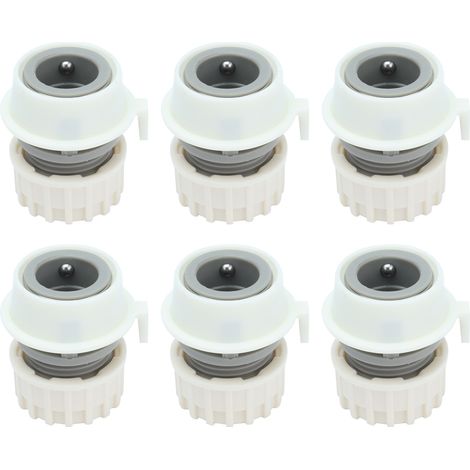 8-teiliges Set Schnellkupplungs-Adapter für G1/2-Schlauchanschlüsse mit Verriegelungsmechanismus für Waschmaschinen (1/5)