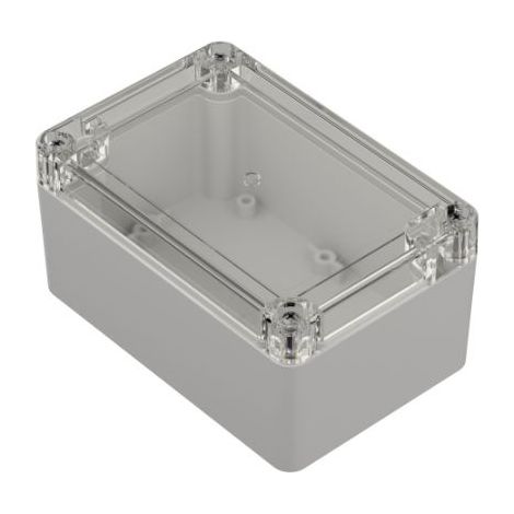 Boîtier en ABS, polycarbonate, 121.4 x 81.6 x 60.2mm, Gris clair IP65 ( Prix pour 1 )