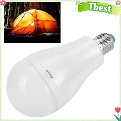 Tbest Ampoule à LED Ampoule LED Rechargeable, Lampe de Secours, Ampoule de Rechange, Culot E27, 20 W, 6500 K, 90-265 linge ampoule (1/5)