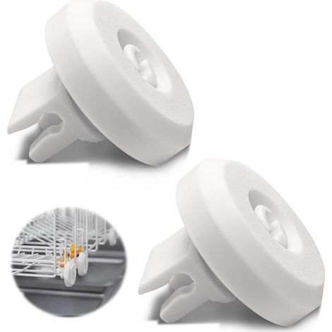 Geschirrspülerrollen für Miele 2372352 – 2er-Set Ersatzrollen für den unteren Korb, kompatibel mit dem Miele Geschirrspüler 2372352, für leichteres Gleiten des Korbs (1/5)