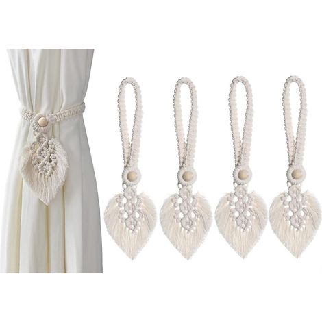 embrasses De Rideaux, 4 Pices Attache Rideau Feuille Bohme Embrasses Pour Rideaux Accessoires De Rideau Decoration Pour Salon Maison Chambre Salle (1/3)