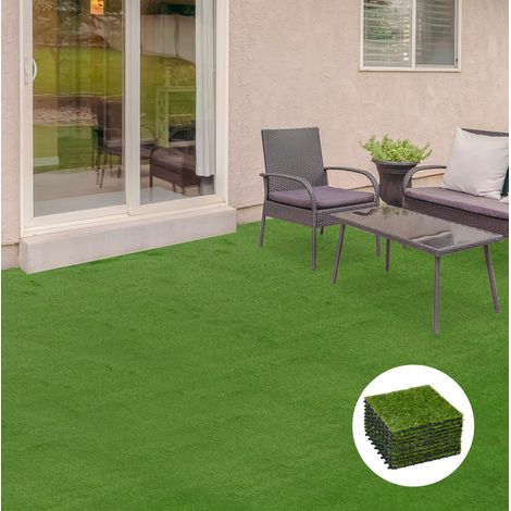 Erba artificiale modulare 10 pezzi 30 x 30 cm, 25 mm, verde scuro HAVRYA (1/5)