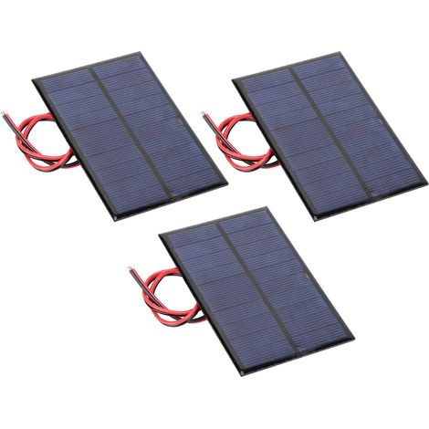Panneau Solaire Époxy 3 Pièces Module 5V 200mA + Câbles Rouge Noir 30cm (1/5)